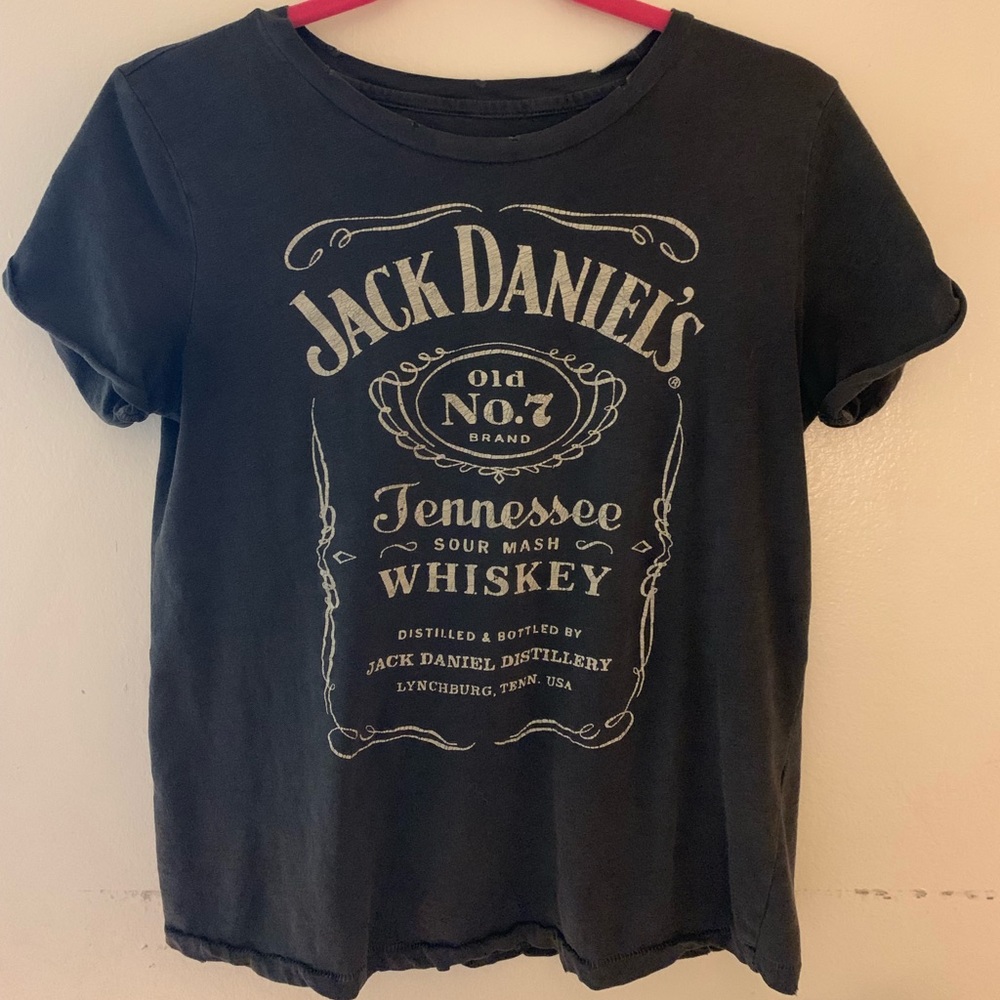 LUCKY BRAND Distressed Jack Daniels T-Shirt